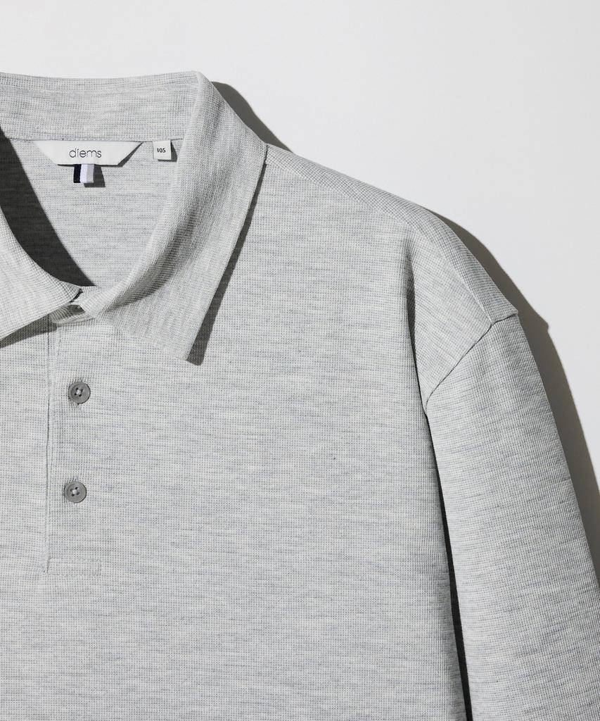 STCO Diems Ripple Knit Collar T-Shirt_Gray (Classic Fit)_Dtsxz04Csg