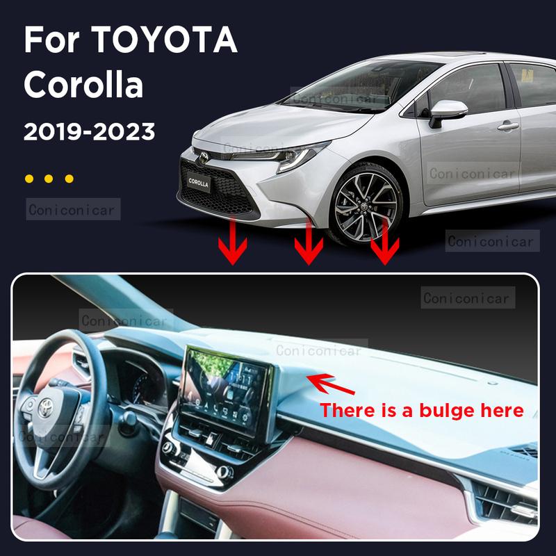 Car Dashboard Sun Shade Cover trument Desk Non-slip Artificial Leather Pad Mat For TOYOTA Corolla -2025 Accessories