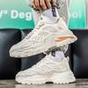 Thick Sole Versatile Clunky Sneaker For Men  New Trend Mesh Lace Up Breathable Casual Sports Shoes Increased Soft Soles