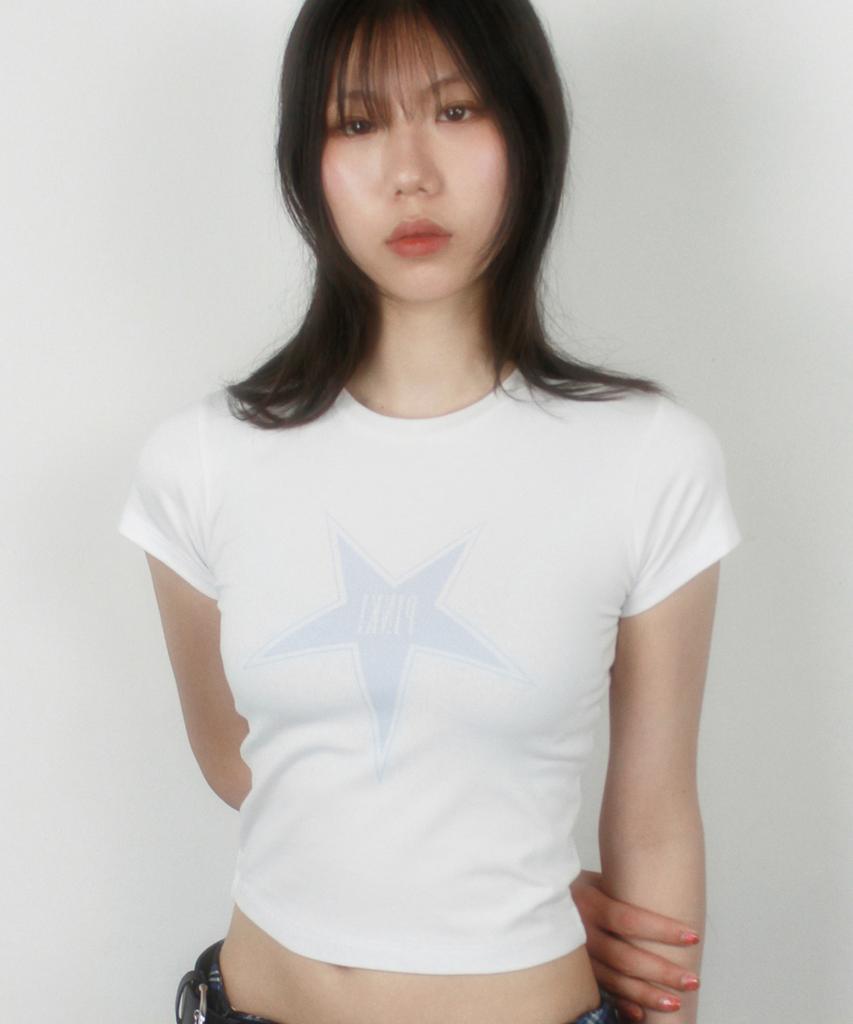 A FEW COMMENTS Big Star Crop Tee White