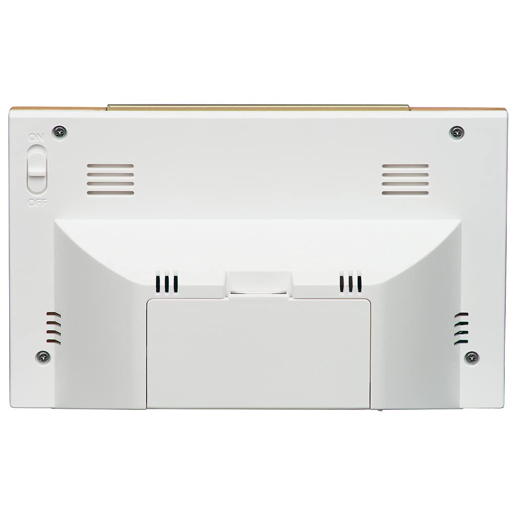 Часы Seiko с будильником, радио, цифровым календарем, светло-коричневые, с текстурой дерева, 91 x 148 x 47 мм, SQ799B