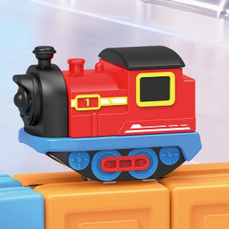 1pc Rechargeable Magnetic Train for Kids for Magnetic Rail Electric Motorized Engine Educational Building Toys Accessories