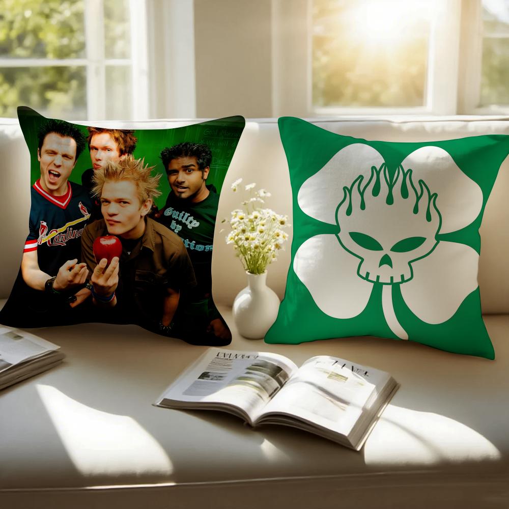 Панк-рок американская группа The Offspring Наволочка для подушки Наволочка Защита от пылевых клещей Невидимая молния Короткий плюш Подушка для дивана