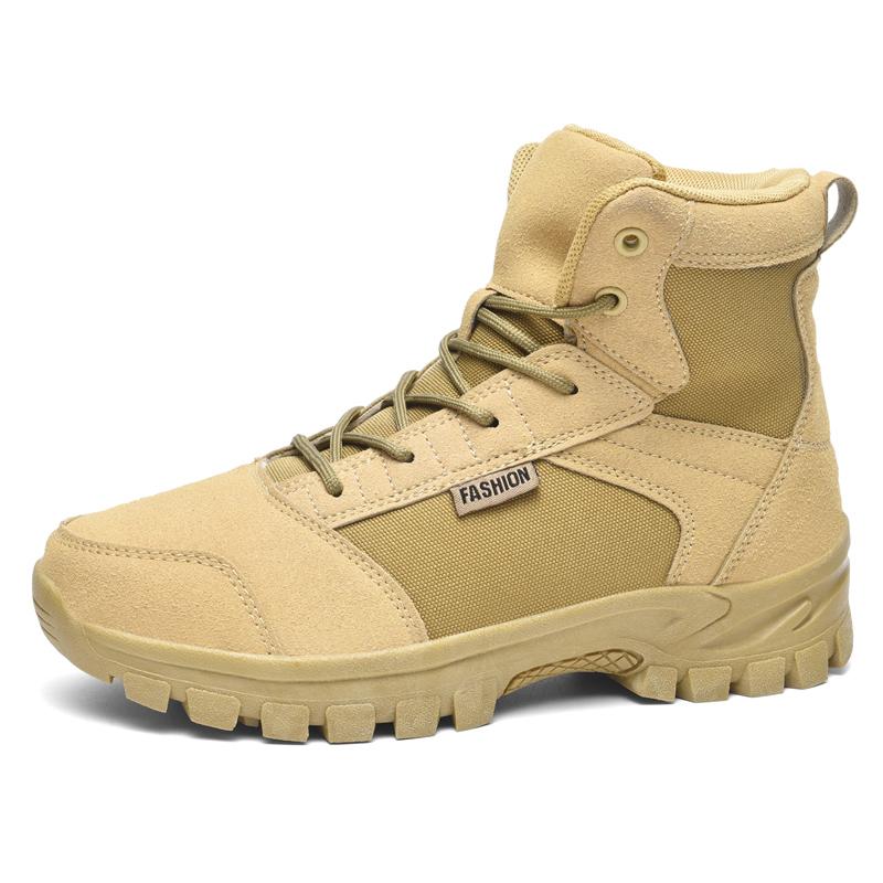 Fashion Casual Leather Mens Mid-Calf Boots Comfy Male Desert Ankle Boots Outdoor Non-Slip Hiking Shoes 2025 New Motorcycle Boots Botas