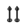 1-16pcs 16G Stainless Steel Lip Rings Studs Medusa Labret Monroe Tragus Helix Cartilage Forward Earrings Piercing Jewelry Black