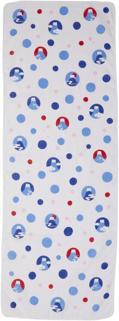 YamamotoJin Fukukoi Soft Double Gauze Hand Mount 32 x 89cm Towel, Fuji, Approx.