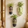 3D Leopard Style Hanging Planter Elephant Head Hydroponic Vase Cute Wall Art Decor  Wall Art Decor