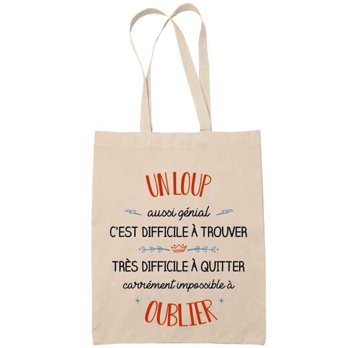 Tote bag - PLANETEE - Un Loulou Aussi Génial - Coton Fairtrade - Imprimé en France - Grande contenance