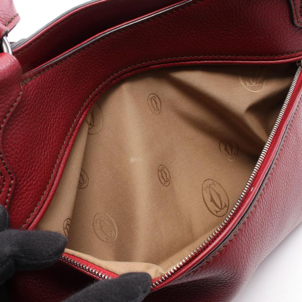Used CARTIER Marcello de Cartier SM Handbag leather Bordeaux Used Women