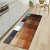Кухонный коврик с деревянным принтом Мягкий утолщенный кухонный напольный коврик Водонепроницаемый нескользящий маслостойкий напольный коврик Коврик для бега
