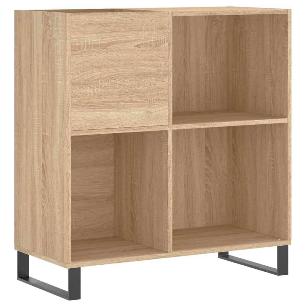 Record Cabinet in Sonoma Oak 33.3 x 15 x 35 inches (84.5 x 38 x 89 cm) Engineered Wood