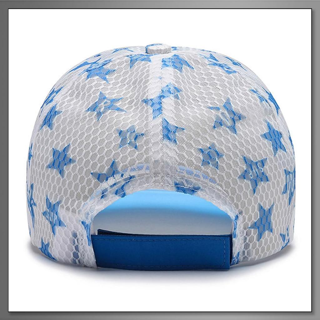 Buzz Selection Baseball Sparkly Star for Boys and CAP727 Hat, Kids' Design, Casual, Girls, (Sky Blue)