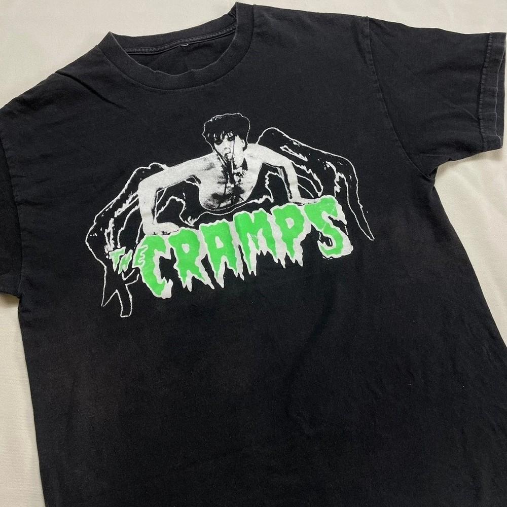 90-е Группа The Cramps Ретро Стиль Черная Унисекс Футболка Винтаж KH14464 Унисекс Футболка