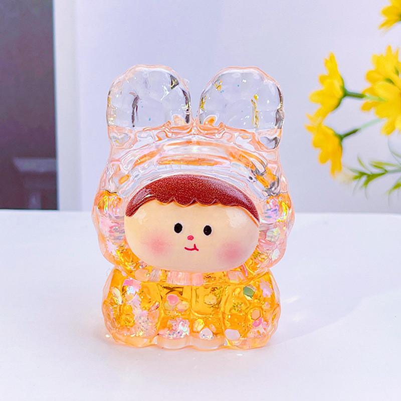 Adorable Cartoon Lilith Figurine Nightlight With Glowing Glitter For Home Decor