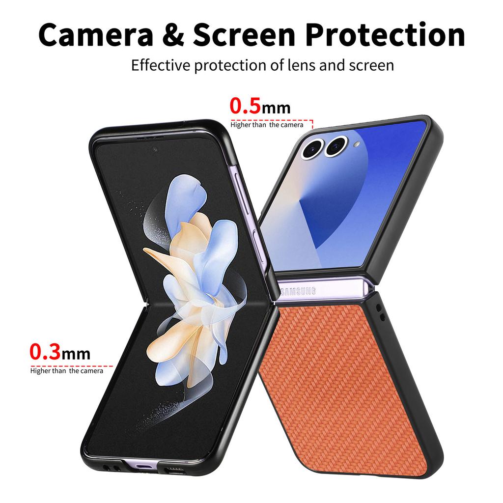 Тонкий ударопрочный чехол из углеродного волокна Аксессуары для Samsung Galaxy Z Flip 7 5G Flip7 Flip6 Flip 6 5 4 3 2 1 Flip4 Flip5 Flip3