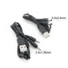 5V USB A 2.0 Male To 2 Way DC Male 3.5mm X 1.35mm 5.5x2.5mm Splitter Connector Plug Power Supply Charger Converter Cord Cable Q1