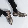 Men Loafers PU Embossed Pattern Low Heel Business Casual Banquet Versatile Men Shoes Large Size 38-46