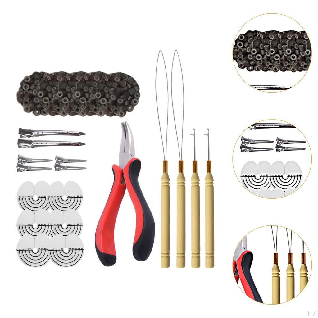 Инструмент для наращивания волос Парикмахерские принадлежности 500 силиконовых бусин Кольца Гаджет для укладки