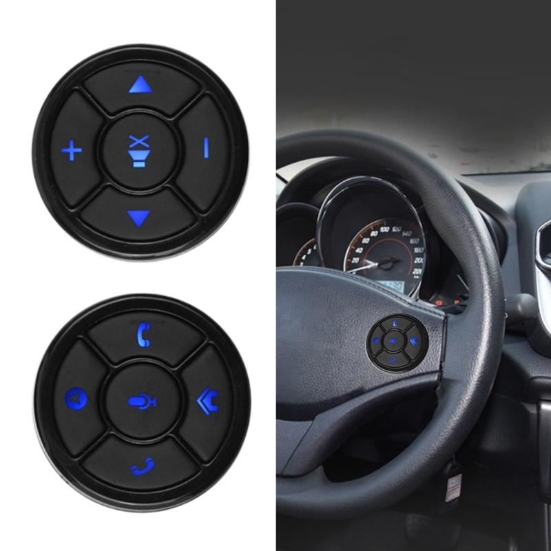 Беспроводной автомобильный переключатель управления на рулевом колесе, простая установка, кнопки с подсветкой, дистанционный диапазон 10 м для мультимедийной навигации