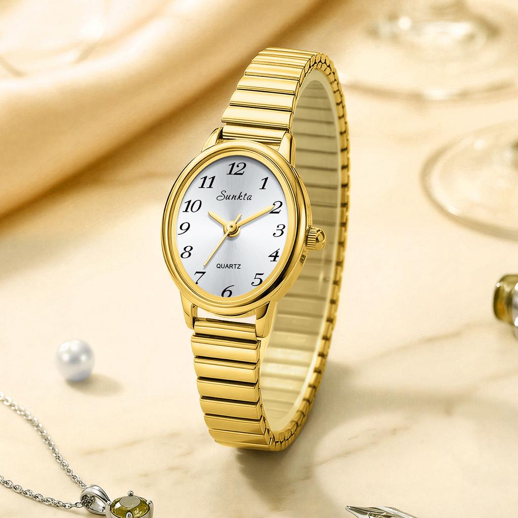 SUNKTA Women's wristwatch elegant waterproof Ladies clock vintage watches quartz ultra-thin vintage watches casual fashion watch