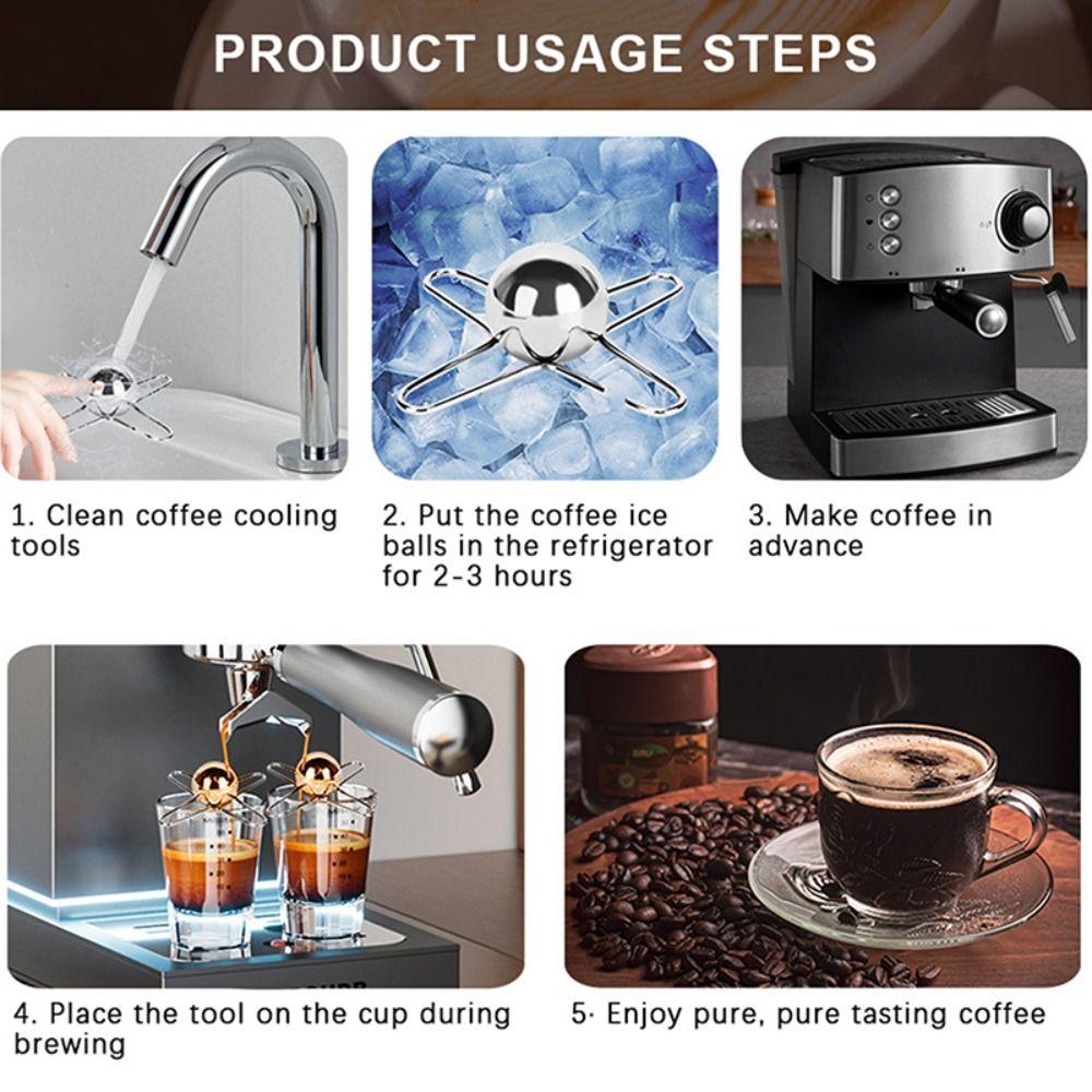 Reusable Cooling Coffee Tool Espresso Cooler Iced Coffee Chiller Frozen Ball for Coffee Wine