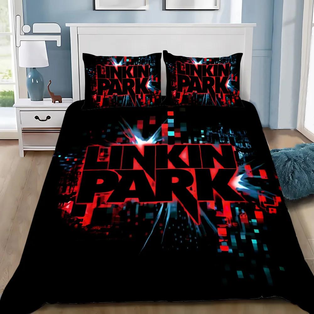 Duvet Cover Pillowcase Bedding Set Rock band Linkin P-Park Adult Boy Girl Bedroom Decoration Children Single Double Large Size
