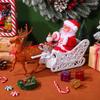 KESYOO Christmas Decorations, Santa Claus and Reindeer Figurine, Plush Toy, Moving Toy, Home Ornament, Gift, Present, Desktop, Craft