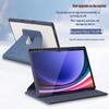 Вращающийся кожаный чехол для Samsung Galaxy Tab S9/S9+ - Немагнитная защитная крышка для Tab S9+/S9FE+
