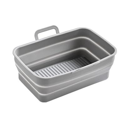 2 шт. силиконовый противень для фритюрницы, складной противень, корзина для выпечки, термостойкие аксессуары для аэрофритюрницы, силиконовый вкладыш для аэрофритюрницы