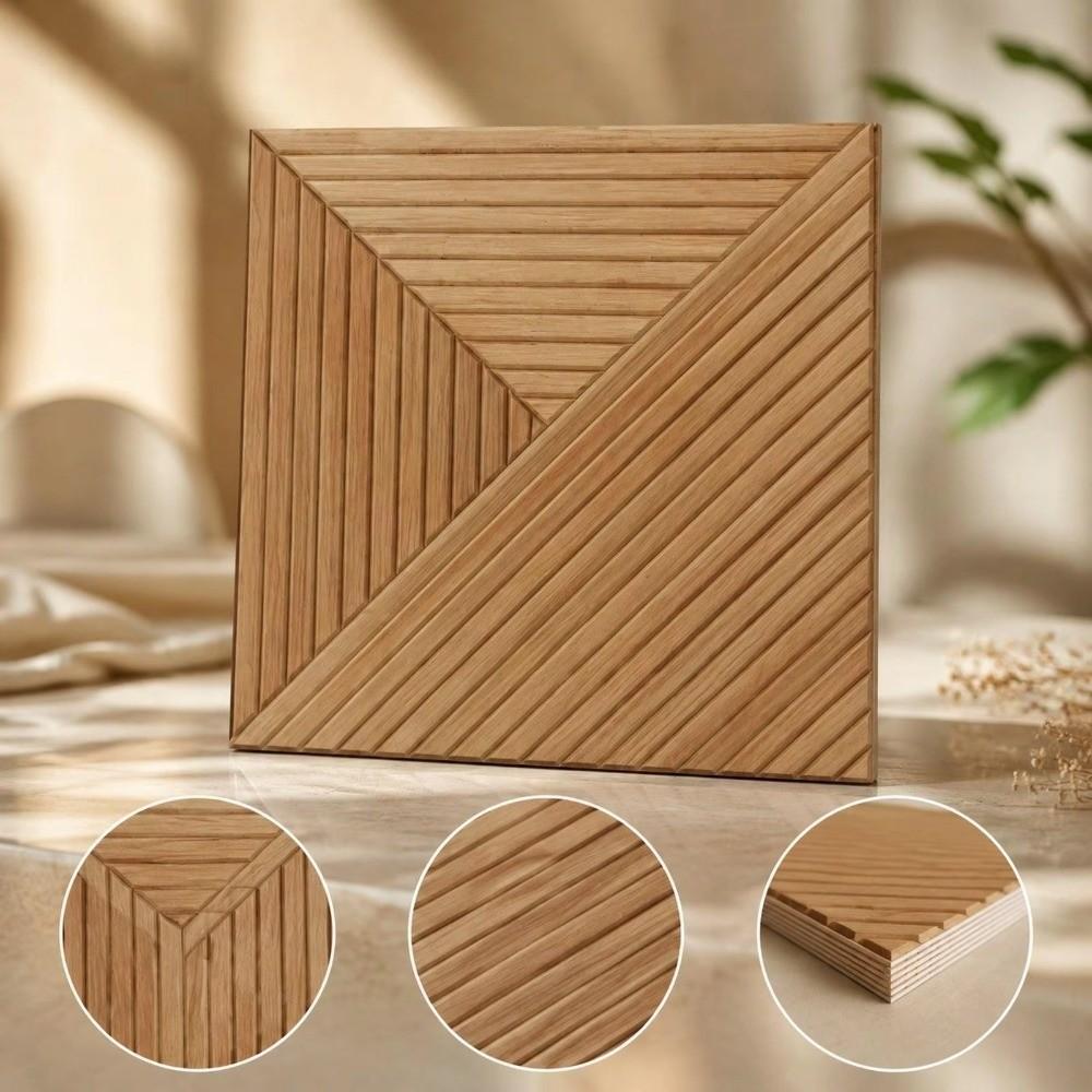 Slatted Acoustic Panel UV Printed 3D Wall Panel New Wall Sticker Studio