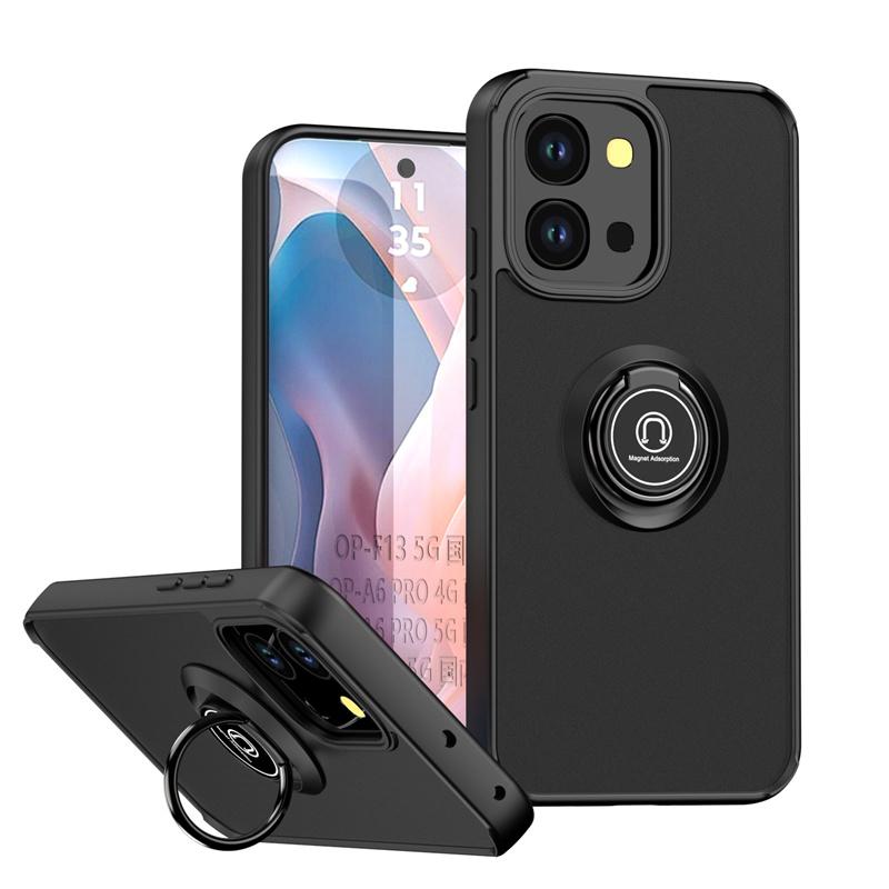 Бронированный противоударный матовый чехол для OPPO A6 Pro 5G 4G Чехол-кольцо Магнитная подставка Задняя крышка Coque Fundas