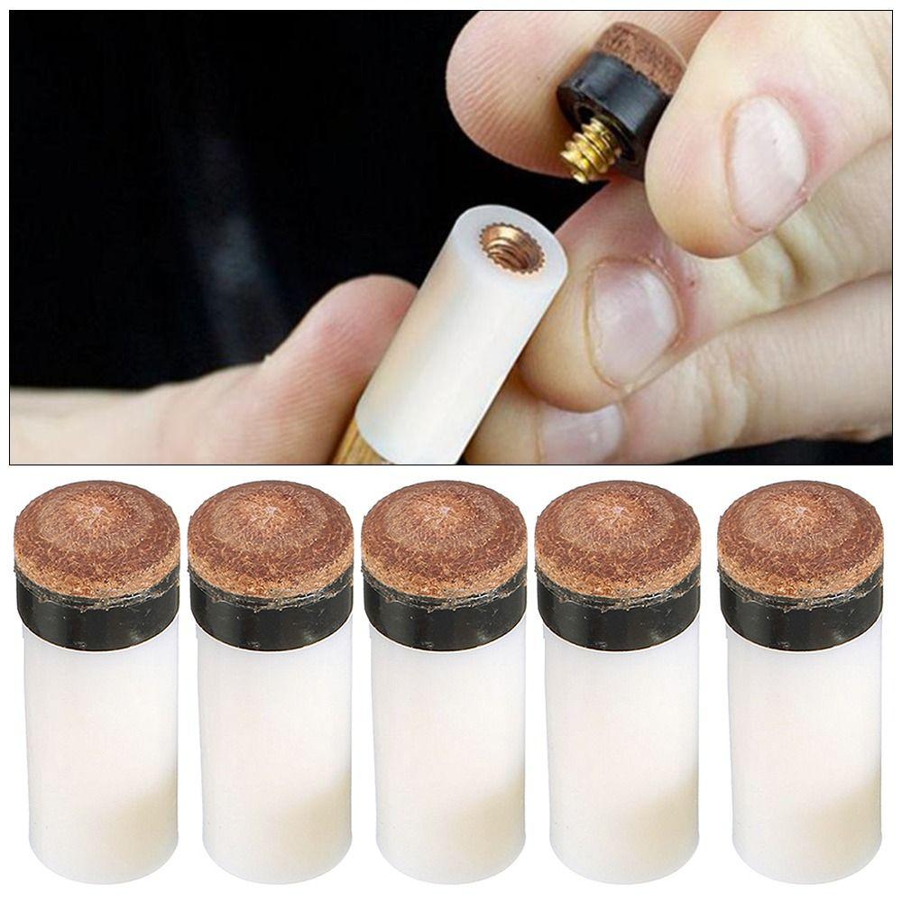 5 шт./упак. кий для пула, наконечник для бильярдного кия, навинчивающиеся наконечники, наконечники для палок, новый сменный наконечник для снукерного кия