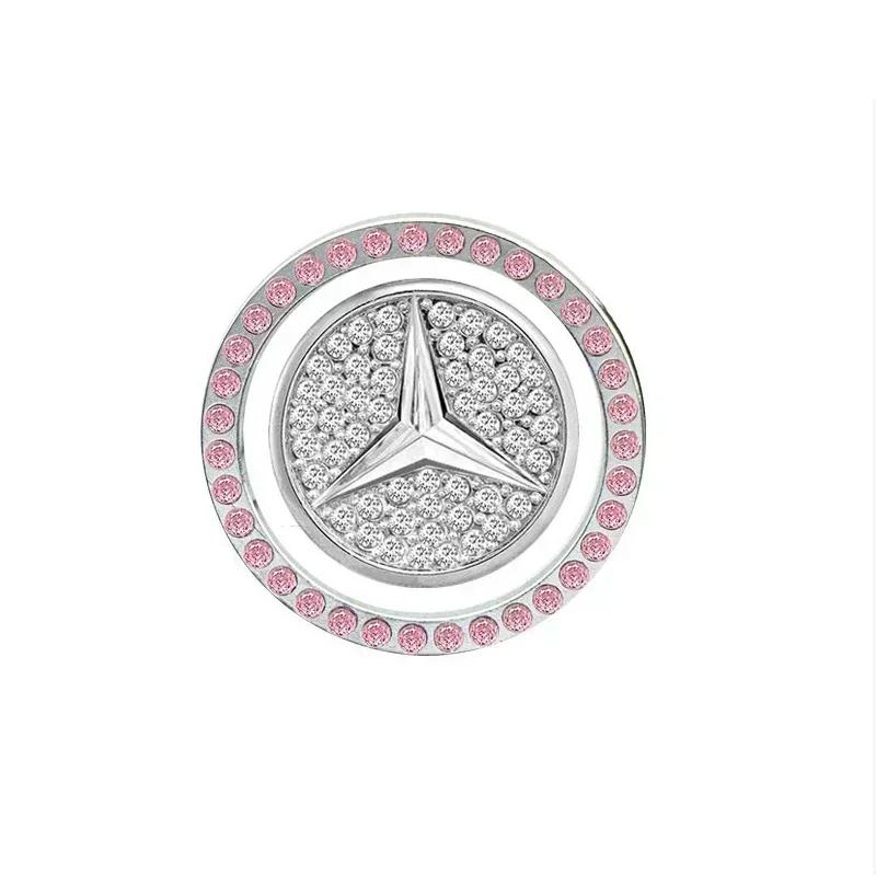 DQQ3 Car Key Start Button Decoration Ring Diamond Rhinestone Circle for Mercedes Benz W211 W204 W210 W203 CLA GLA Auto Accessories