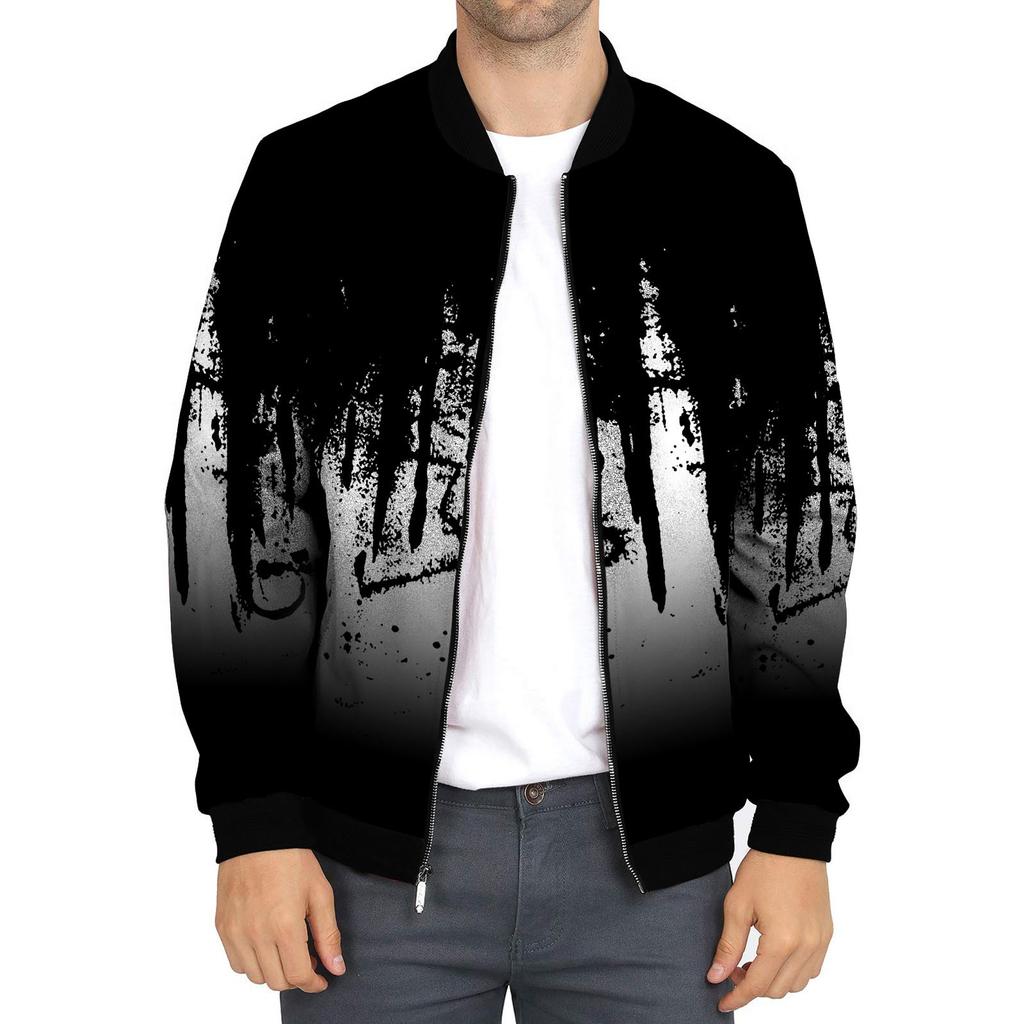 Осенне-зимние мужские тонкие куртки с принтом Мужские повседневные универсальные куртки с принтом