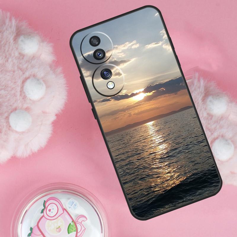 Летний закат на пляже на море Чехол для Honor 200 Pro 50 70 90 Lite X9b X9a X8b X8a X8 X9 X9c Honor Magic 7 6 5 Lite Обложка