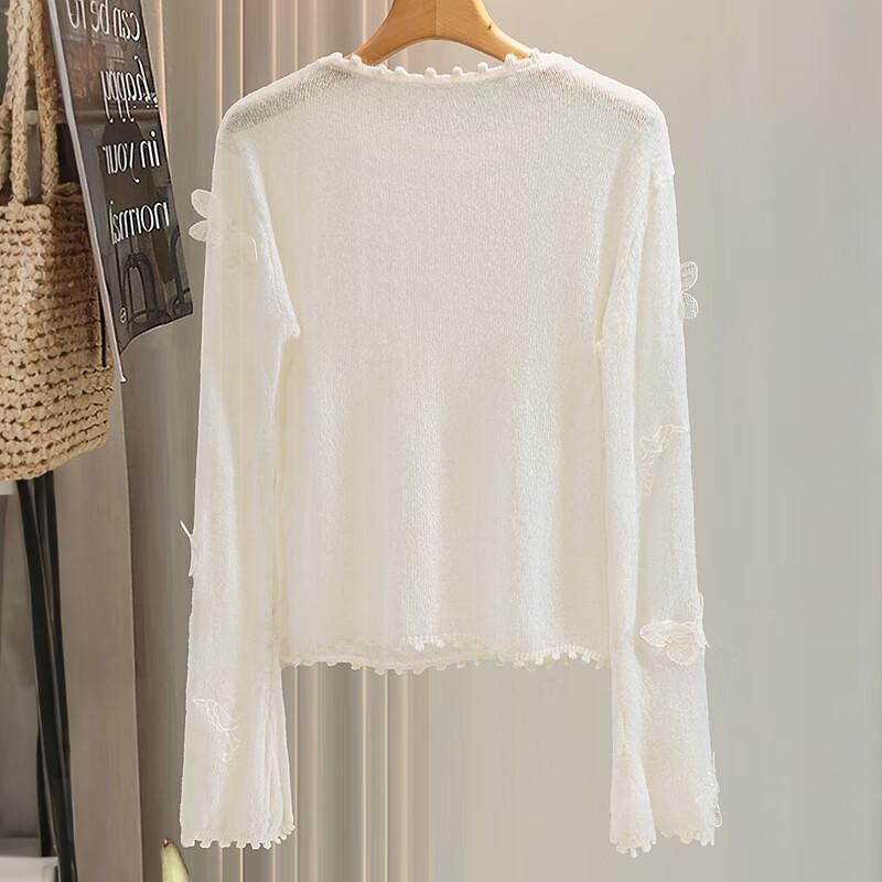 Женский однотонный трикотажный свитер Sybirs с длинным рукавом и круглым вырезом