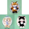 Мягкая плюшевая игрушка-кошка с наполнителем из полиэфирного волокна для офисного декора и в качестве подарка