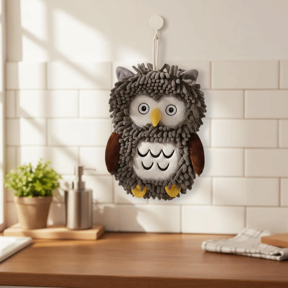 Soft Animal Hand Towel Cartoon Hanging Hand Towel Cute Absorbent Hand Towel  Restaurant