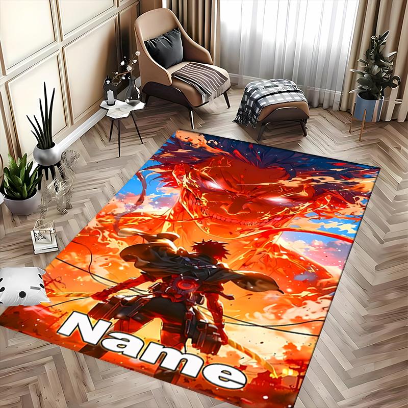 Custom personalization Attack on Titan Area Rug - Perfect For Kitchen, Bathroom,Laundry Room Decor Large Size Available,Gift All Seasons