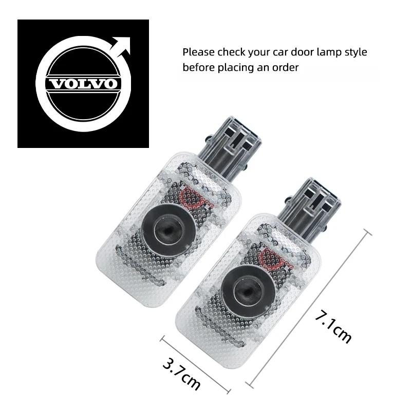 2pcs Volvo HD Car Door Welcome Light Led Projector Lamp For Xc60 Xc90 V40 V60 S60 V50 V90 S80 C40 XC40 V70 XC70 C30 C70 Rdesign