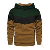 Spring and Autumn Men's Loose Casual Color Matching Hooded Sweatshirt