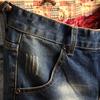 Men's Casual And Loose Hole Stitching Drape Characteristic Foot Denim Shorts