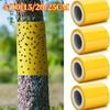 Желтая двусторонняя липкая лента для обмотки стволов деревьев от насекомых, Инсектицидный барьер, Рулон для защиты плодовых деревьев для контроля вредителей в саду на открытом воздухе