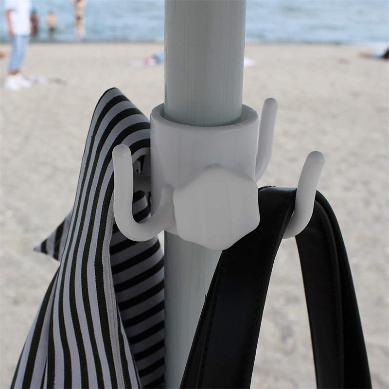 1PC Outdoor Beach Umbrella Hooks Hanger Versatile Wear-resistant Space-saving Useful Sun Umbrella Storage Holder 5 Colors