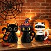 Милые Животные Подвесные Украшения 3 шт. Хэллоуин Черная Кошка Сотовые Украшения, 3D Бумажный Зомби Украшения для Офисной Вечеринки Ведьма для Праздника В помещении и на Улице