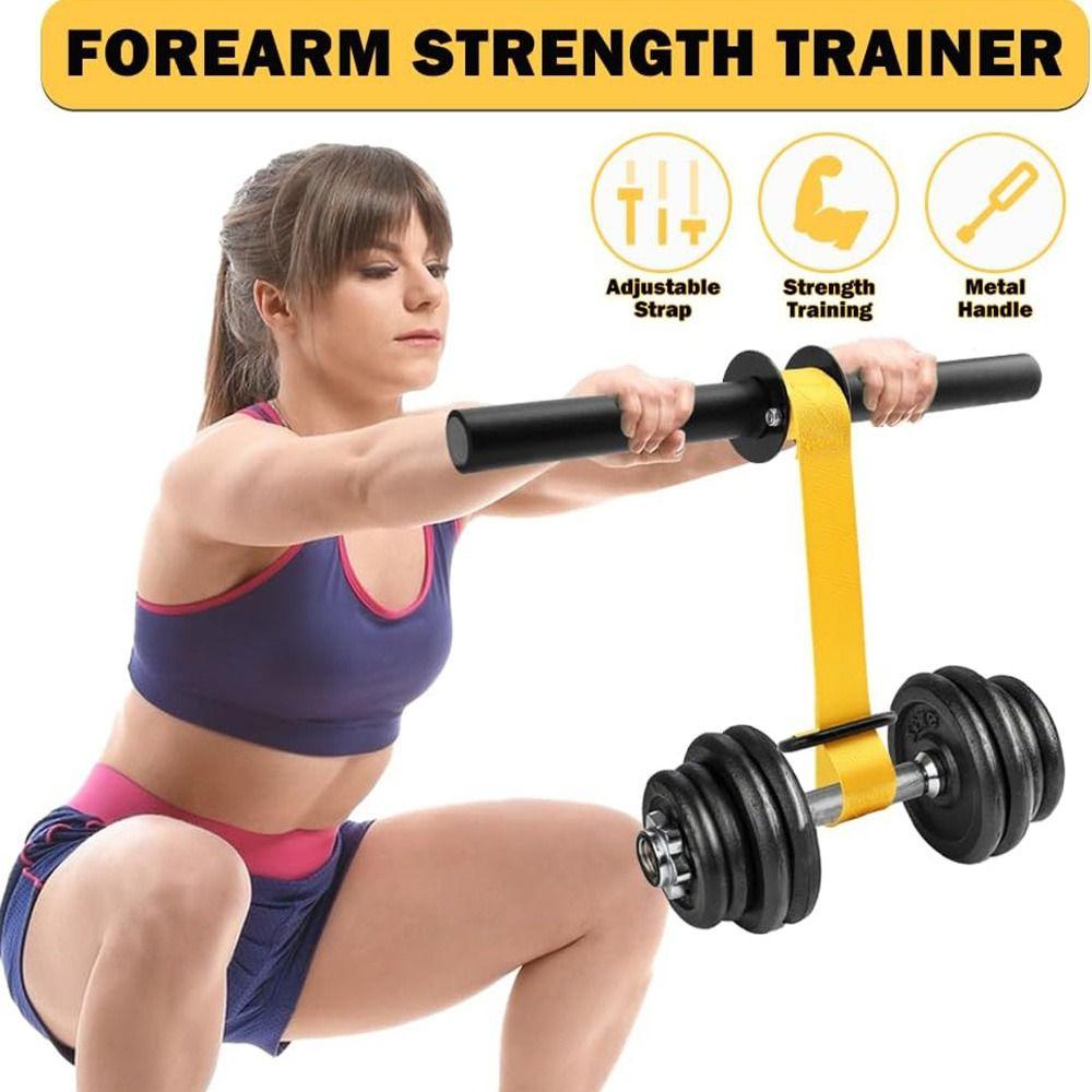 Heavy Duty Forearm Strengthener Non-slip Wrist Roller Forearm Trainer Fitness Training