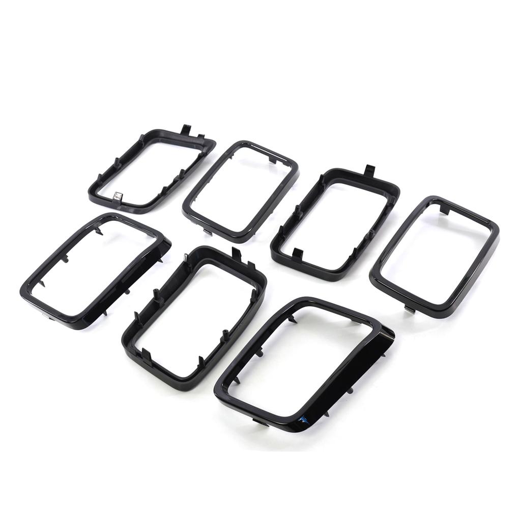 Auto Front Grille Cover Insert Mesh Ring Protective for 17-21 Insert Mesh Vent Bezel 7pcs