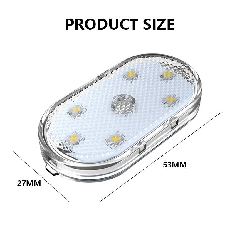 Car LED Touch Lights USB Sensor Rechargeable Reading Light Auto Door Light Roof Ceiling Lamp Car Interior Atmosphere Lamp
