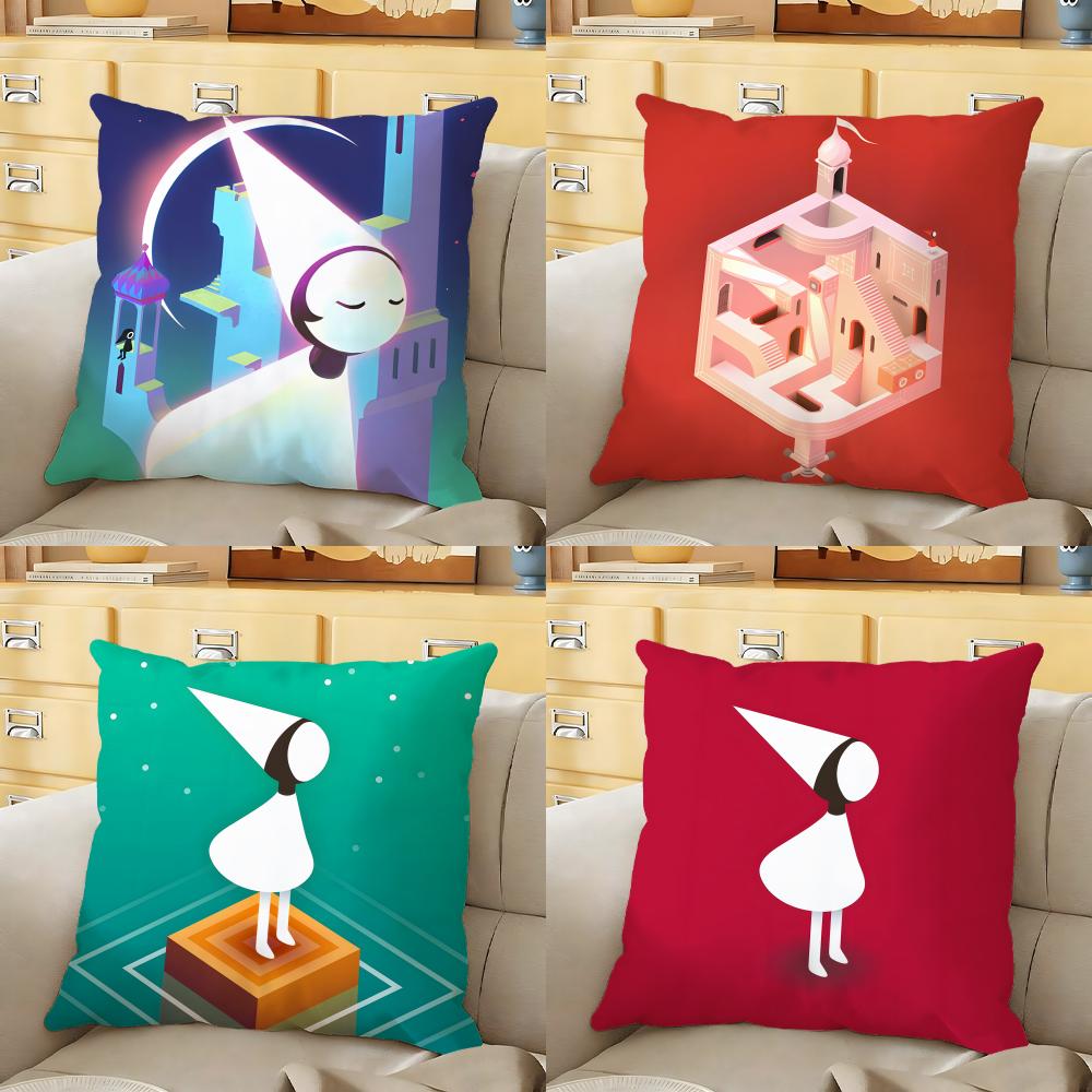 Monument Game VValley Cushion Cover Soft Durable Reversible Pillow Cover Home Car MultiScene Daily Comfort Pillowcase