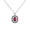 Luxury Natural Filled  Ruby Silver Pendant Necklace Elegant and Noble for Women Anniversary & Banquet & Engagement Gift